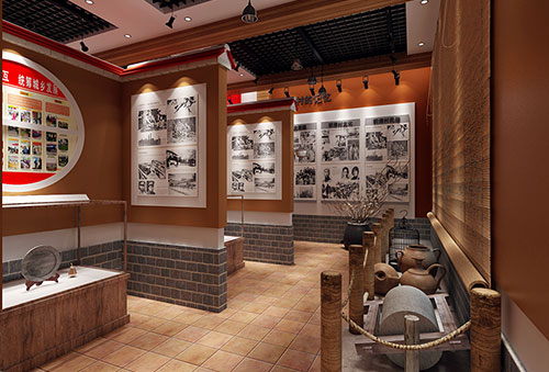 乐山传统韵味十足的中式展厅设计效果图