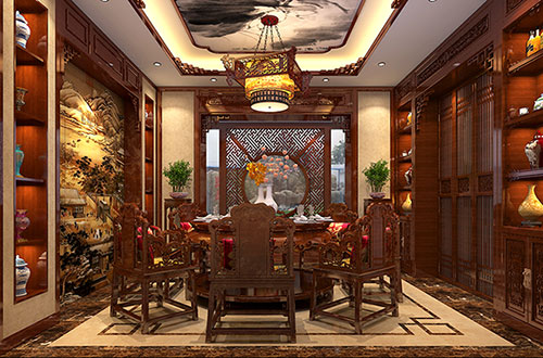 乐山温馨雅致的古典中式家庭装修设计效果图