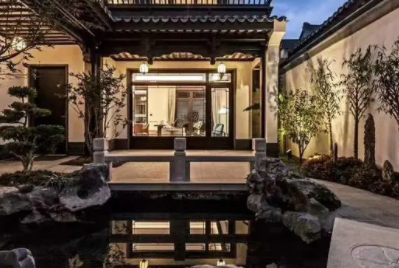 乐山现代中式别墅的庭院设计如此美丽